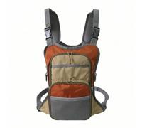 Amagogo Fishing Chest Pack Sac de Poitrine de Pêche Gilet Compact avec Porte-Canne Support Pince Anneau Rangement pour Leurres et Boîtes Dos Aéré Bretelles à