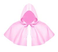 Amagogo Halloween Cloak Cape à Capuche Poncho Cape Courte Manteau avec Liens au Cou et Finition Douce et Coton Polyester Convient pour Cosplay Événements à, Rose, Taille Unique