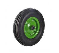 Amagogo Heavy Duty Industriel Roue Pneumatique Essieu Acier Pneu à Crampons Traction Renforcée 3 Cm Adaptée aux Équipements Chantiers Ateliers, 16 Pouces, Gonflable Amélioré Et Épaissi, Roue Unique