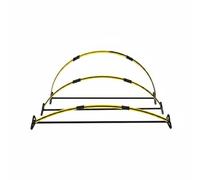 Amagogo Hurdle Ajustable pour Entraînement Haie, Kit De Haies Avancé A 3 Sections/3 Pièces, Réglable en Hauteur De 25 À 54 Cm, 140x22x1.5 Cm, 260g/Pièce