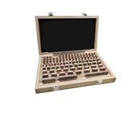 Amagogo Jauge de Calibration de Précision Jeu de Cales Bloc Étalon Kit de Mesure Métrologie Acier Trempé Finition Lisse Stabilité Dimensionnelle avec Coffret, 103 Pièces - Grade 1