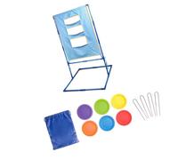 Amagogo Jeu de Football de lancer de disque volant, pratiquez votre disque de lancer, cible de jeux de pelouse, jeu de fête pour jardin, Patio, plage, avec 6 Disques Volants