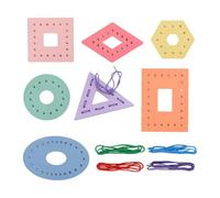 Amagogo Jeu de laçage en bois pour enfants, panneaux à enfiler, qualité supérieure, essentiel, professionnel, facile à utiliser, développement de la motricité