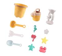 Amagogo Jouets de plage pour enfants, jouet de sable, seau de plage, ensemble de jeu extérieur, bac à sable, seau pour enfants de 3 à 10 ans, anniversaire, Jaune