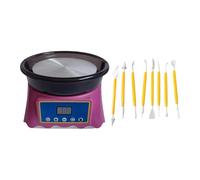 Amagogo Kit de poterie à faire soi-même, kit complet, jouet d'artisanat, plateau tournant de 12 cm, outils de modelage pour débutants et adolescents,