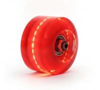 Amagogo Light Roller Skate Roulette de Patin Roulette de Remplacement Roulette Lumineuse Roulette LED en PU Dureté 82A Auto-alimentée Usure Réduite Visibilité, Rouge