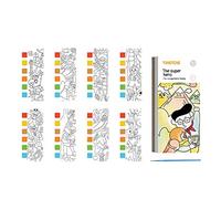 Amagogo Livre de Peinture à l'aquarelle de Poche Jeu de coloriage Créativité Dessin Arts Artisanat avec Pinceau pour Artistes Unisexes Souvenir, Style A