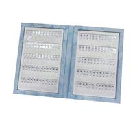 Amagogo Livre de présentation de 120 couleurs d'ongles, présentoir d'échantillons, livre de nuanciers de couleurs d'ongles robuste, professionnel, Bleu