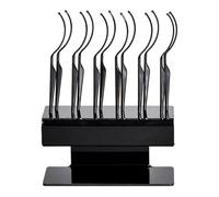 Amagogo Lot de 12 Bâtons D'affichage de Cils, étagère de Collection, Bâtons D'extensions de Cils Polyvalents pour Salon de Beauté Quotidien, Noir