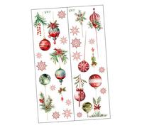 Amagogo Lot de 2 autocollants de Noël pour fenêtre, boules de Noël, stickers muraux pour salle de jeux, café, bureau, salle à manger