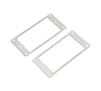 Amagogo Lot de 2 bagues de micro humbucker, pour montage sur cadre de micro pour guitares LP, remplacement de bague de, Argent
