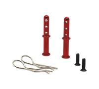 Amagogo Lot de 2 poteaux de carrosserie RC avec clips en R, pièce de rechange, coque RC haute performance, modèle de voiture, accessoire pour mise à niveau, Rouge