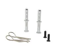 Amagogo Lot de 2 poteaux de carrosserie RC avec clips en R, pièce de rechange, coque RC haute performance, modèle de voiture, accessoire pour mise à niveau, Argent