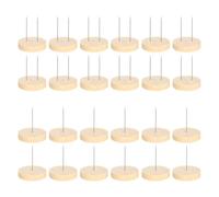 Amagogo Lot de 24 Supports de poupées au Crochet, Bases en Bois, Supports de poupées, décoration, Supports de Rangement Robustes en feutrage pour poupées