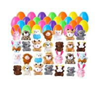 Amagogo Lot de 28 Mini œufs de Pâques en Peluche remplis d'œufs de Pâques Surprise préremplis, Jeux pour Adultes, poupées Portables pour Enfants