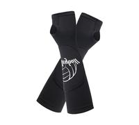 Amagogo Manchons de Bras de Volley-Ball, Manchons d'avant-Bras de Passage, Couvre-Bras élastique Respirant antidérapant avec Coussinets de Protection et Trou, Noir, LXL