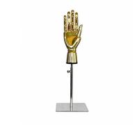 Amagogo Mannequin Main Articulés Articulée Présentoir Main à Bijx Polyvalent Présentoir à Bijx Base Métallique pr Bijtiers, Or, Droite
