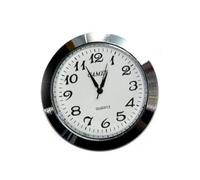 Amagogo Mécanisme d'Horloge Insert de Réparation Mouvement Cadran Aiguille Balayage Lunette Polie Convient aux Remplacements d'Anciens Garde-Temps Projets de Bricolage Bureaux, 40mm, 40 银色罗马白底