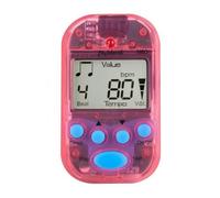 Amagogo Métronome Électronique Numérique Portable Accessoire Instrument Compact Réglage Précis Clip Attachable Écran Digital Aide Rythme Prise Casque pour, Rouge Transparent