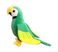 Amagogo Mignon Perroquet En Peluche Oiseau Jouet Accompagner Ornement Décors à La Maison Réaliste Ara En Peluche Animaux En Peluche pour Bureau Filles Tout, VERT