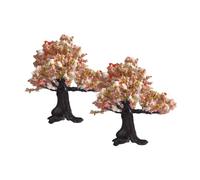 Amagogo Mini arbre à fleurs artificielles miniatures de jardin de fées, 12cm 2pcs