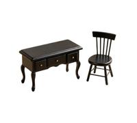 Amagogo Miniature Display Stand Table de Maison de Poupée Commode Bureau Meuble de Maquette en Bois Brut à Teinter avec Design Intemporel et Finitions à