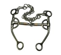 Amagogo Mors d'équitation, Filet à Embouchure Simple, en Acier Inoxydable résistant à l'usure, Accessoires d'équitation pour Le Saut