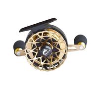 Amagogo Moulinet de Pêche Baitcasting Rafting Alliage d'Aluminium Poignée Ergonomique Bouton de Frein Supérieur Commande Double, Or, Main Gauche