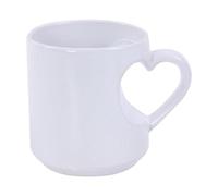 Amagogo Mug à café en Forme de cœur à Couleur Changeante, pour Femmes et Hommes, idéal pour la Saint-Valentin, la Maison, l'hôtel, Thanksgiving, Blanc
