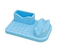 Amagogo Organisateur de la machine de polissage des ongles, support de perceuse à 20 trous, support de carter de bureau léger portable, Bleu