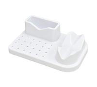 Amagogo Organisateur de la machine de polissage des ongles, support de perceuse à 20 trous, support de carter de bureau léger portable, Blanc