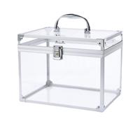 Amagogo Organisateur de maquillage en acrylique, présentoir à cosmétiques, boîte couronne élégante, rangement transparent pour outils de maquillage, mallette, Clair