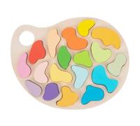 Amagogo Palette d'apprentissage Enfants Tableau d'Association Puzzle Bois Trieur Formes Jeu Sensoriel Développement Motricité Œil Main Étiquettes Noms