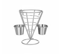 Amagogo Panier à Service de Snacks Support Frites Cône Porte Apéritifs Présentoir Restauration Structure Aérée pour Croquant et Séchage Convient aux Cafés Bistrots Food Courts Buffets, Moderne-A