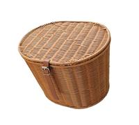 Amagogo Panier de vélo Avant Multifonctionnel Fait à la Main avec Couvercle Vintage pour Femmes et Hommes