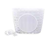 Amagogo Panier de Vélo pour Enfants Corbeille Avant Panier de Guidon Accessoire de Rangement en Matériau PP Solide avec Sangles Ajustables Adapté pour Garçon, Blanc