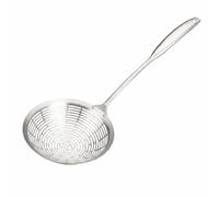Amagogo Passoire Inox Louche Écumoire Passoire Cuillère Perforée Long Manche en Acier Inoxydable 304 Monobloc pour Lever et Drainer Pâtes Boulettes, Moyen 16cm