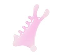 Amagogo Peigne de massage, outil facial, résine, masseur, outil de massage traditionnel Gua Sha compact et portable pour la tête, le visage, le cuir chevelu, Rose