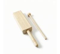 Amagogo Percussion Clapper à Main avec Maillet en Bois Massif Bloc Percussion Compact et Léger pour Entraînement Rythmique Accessoire Musical Adapté aux Salles Leçons Musique et Exercices Timing