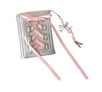 Amagogo Petit Portefeuille pour Femme, Portefeuille Moderne Multifonctionnel à Trois Volets pour Faire du Shopping et Sortir avec Quelqu'un, Pendentif Chaussures de Danse