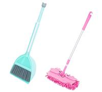 Amagogo Petite Ensemble D'assils de Ménage, Tout-petit Set à Balais de Motricité Petite Vadrouille pour Les Enfants En Tout-petits Set pour Les Garçons Présco, balai vert