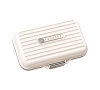 Amagogo Pilulier avec compartiments, protection du récipient, léger et étanche, pour adultes et enfants. Valise, Blanc Grand