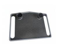 Amagogo Plateau Plateau de Déplacement Plateau pour Objets Plateau pour Nourriture Support Antidérapant Porte-gobelets Idéal pour Adultes Marche Réduite à l'Habitation, Plateau+Tapis+Tasse