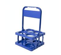 Amagogo Porte Bouteilles Pliable Support Boissons Casier Rangement Plateau Panier Transport Poignée Intégrée en PP Nettoyage Simple Séparation des Bouteilles, Bleu, Bleu