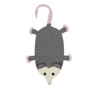 Amagogo Porte-sacs opossums fait main, polyvalent, crocheté au crochet, présentoir à sacs en forme d'opossum, cadeau, organisateur de cuisine, Les Yeux Ouverts