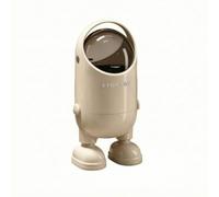 Amagogo Poubelle Ménagère à Couvercle Corbeille à Pédale Capsule Bac Intérieur Amovible Corps Brillant Facile à Nettoyer Grande Capacité en PP et PC Adaptée à, Blanc