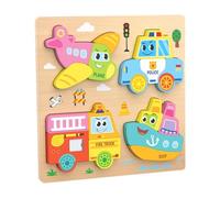 Amagogo Puzzles de bébé avec 4 motifs de développement précoce mignon jouets éducatifs couleurs forme cognitive pour garçons filles cadeaux d'anniversaire, Trafic