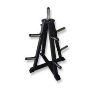 Amagogo Rack Support Disques Poids Haltères Porte Plaques Arbre de Rangement Tiges Horizontales Chromées Adapté à Salle de Sport à Domicile Garage