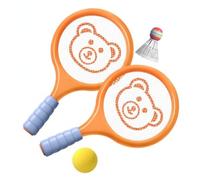 Amagogo Raquette de Badminton Enfant Raquette Jouet Débutant Racket Jeu Parent Prise Confort Anti-dérapante Manche EVA Construction Légère, Orange