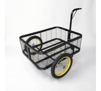 Amagogo Remorque Vélo Remorque Cargo Chariot Utility Panier Maillé Sécurisé avec Contention Fiable et Nettoyage Simple Essieu Unique à pour Camping Pêche, Modèle De Vélo